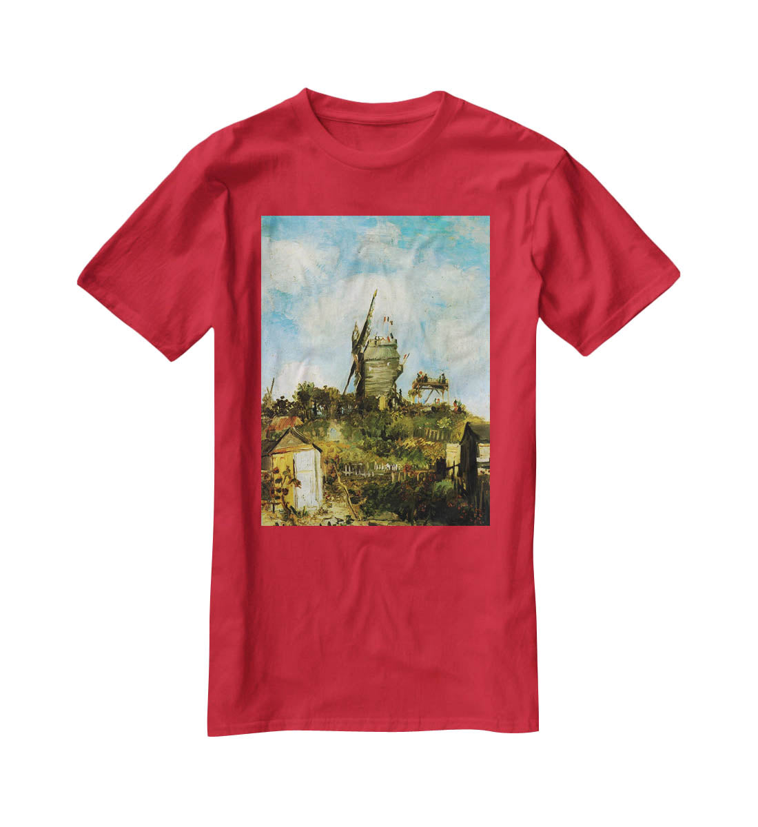 Le Moulin de la Galette by Van Gogh T-Shirt - Canvas Art Rocks - 4