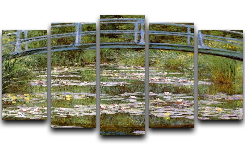 Le Pont Japonais by Monet 5 Split Panel Canvas  - Canvas Art Rocks - 1