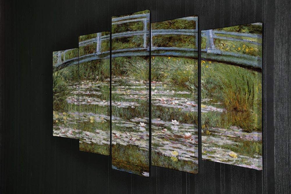 Le Pont Japonais by Monet 5 Split Panel Canvas - Canvas Art Rocks - 2
