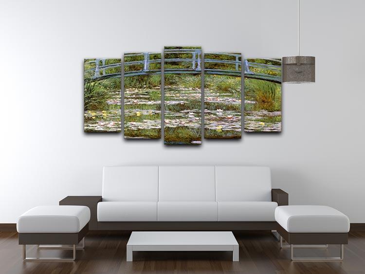 Le Pont Japonais by Monet 5 Split Panel Canvas - Canvas Art Rocks - 3