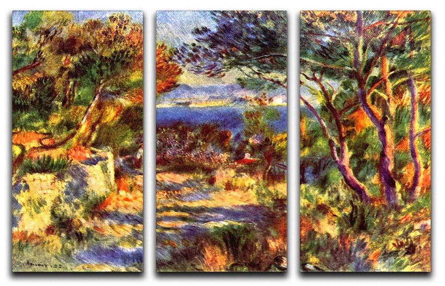 Le Staque by Renoir 3 Split Panel Canvas Print - Canvas Art Rocks - 1