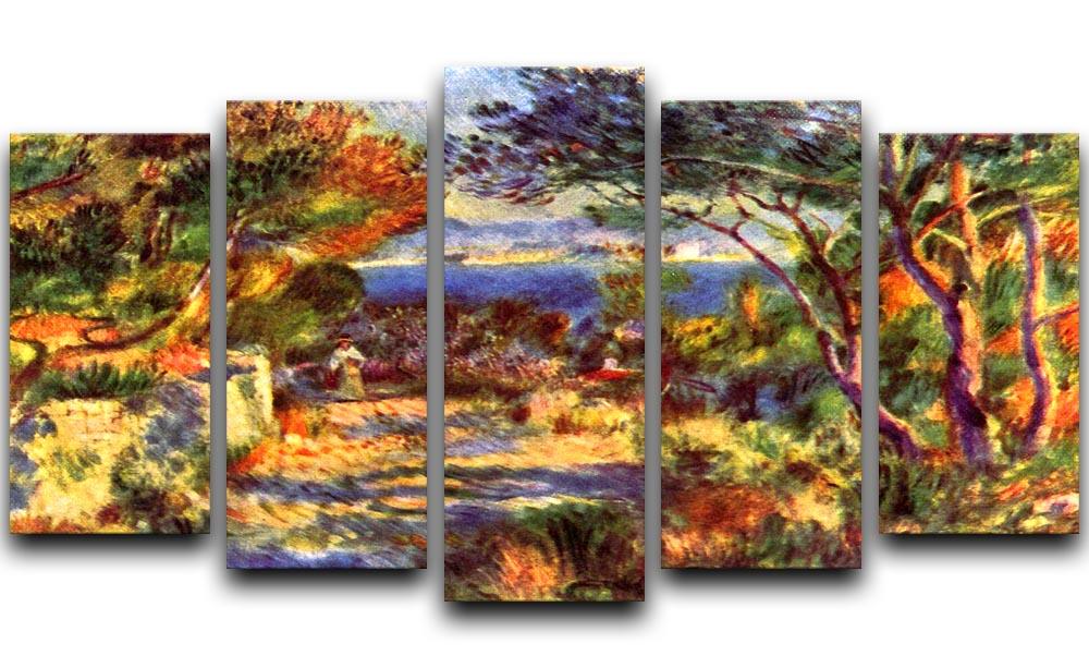 Le Staque by Renoir 5 Split Panel Canvas  - Canvas Art Rocks - 1