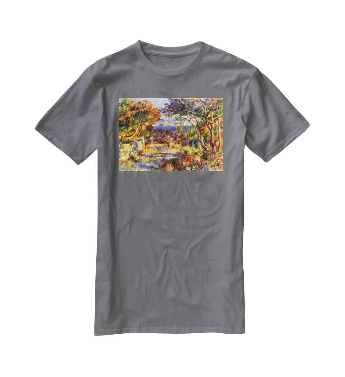 Le Staque by Renoir T-Shirt - Canvas Art Rocks - 3