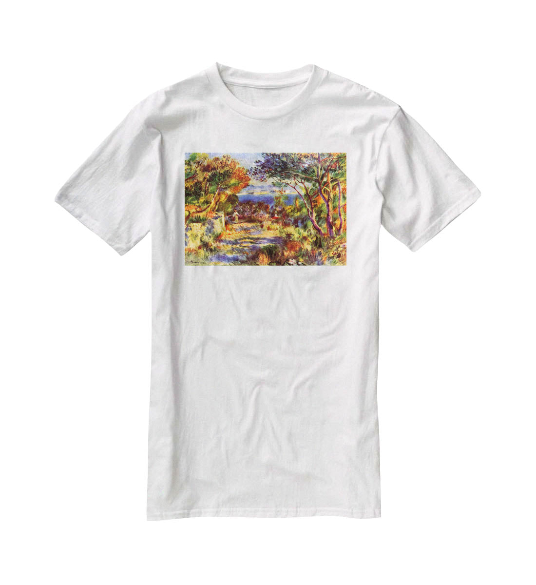 Le Staque by Renoir T-Shirt - Canvas Art Rocks - 5