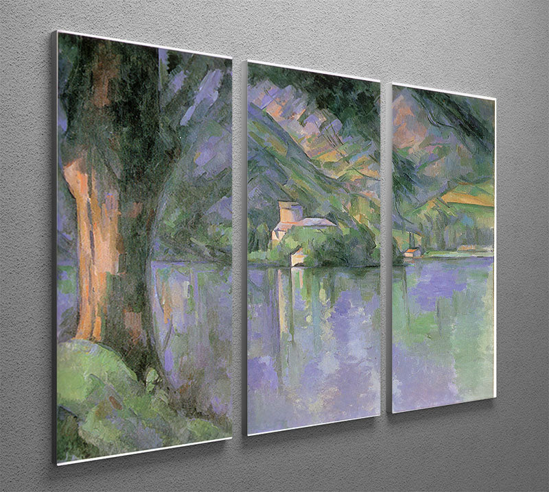 Le lac d Annecy 1896 by Cezanne 3 Split Panel Canvas Print - Canvas Art Rocks - 2