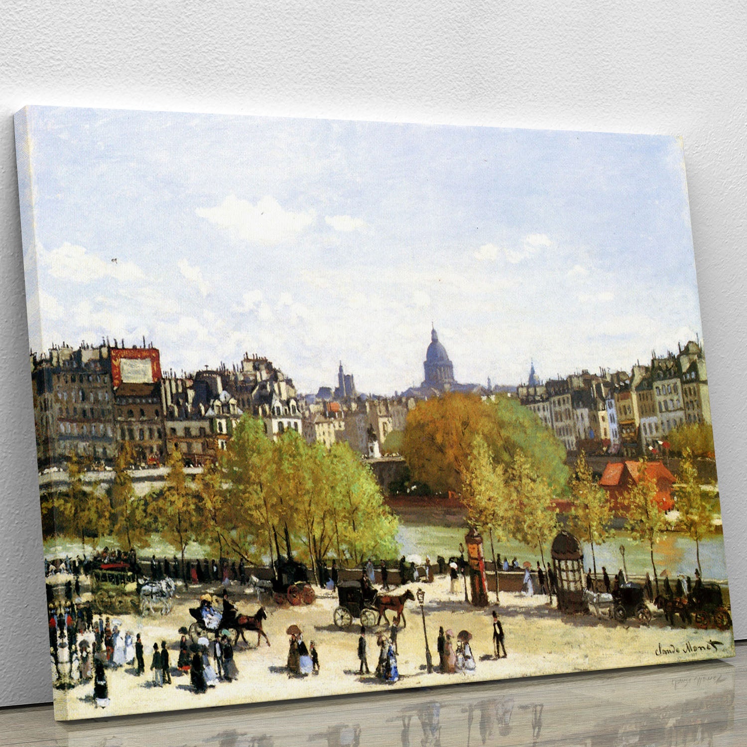 Le quai du Louvre by Monet Canvas Print or Poster - Canvas Art Rocks - 1