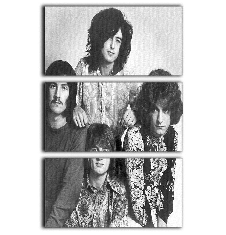 Led Zeppelin in 1969 3 Split Panel Canvas Print - Canvas Art Rocks - 1