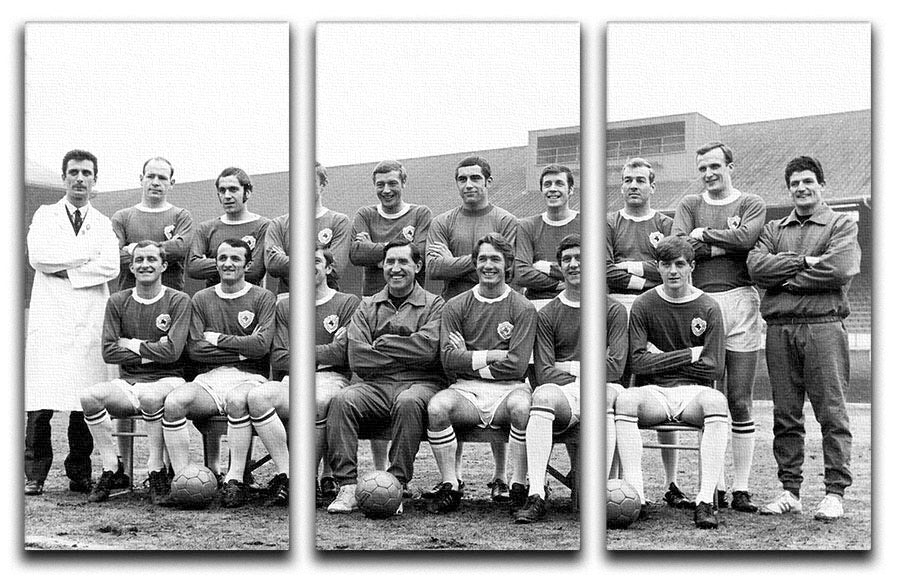 Leicester City Football Club Team Photo 1969 3 Split Panel Canvas Print - Canvas Art Rocks - 1