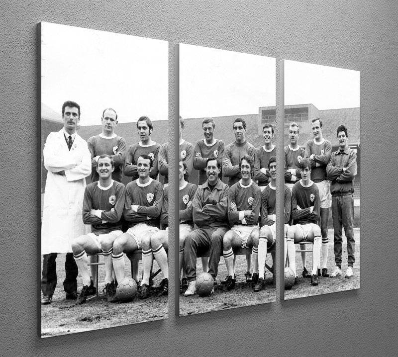 Leicester City Football Club Team Photo 1969 3 Split Panel Canvas Print - Canvas Art Rocks - 2