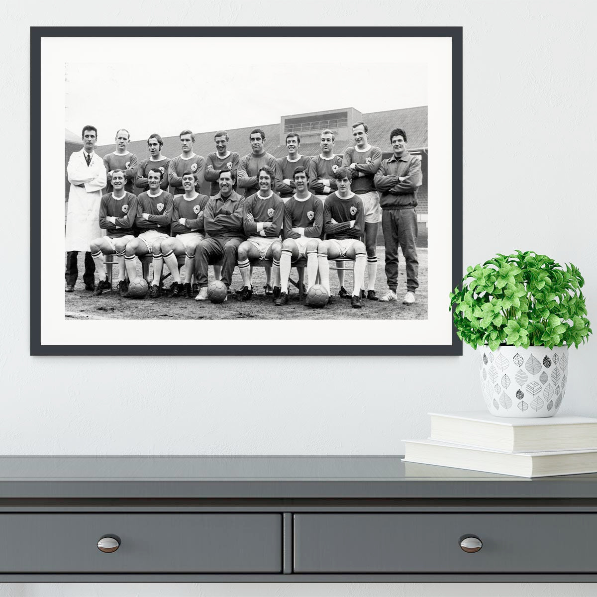 Leicester City Football Club Team Photo 1969 Framed Print - Canvas Art Rocks - 1