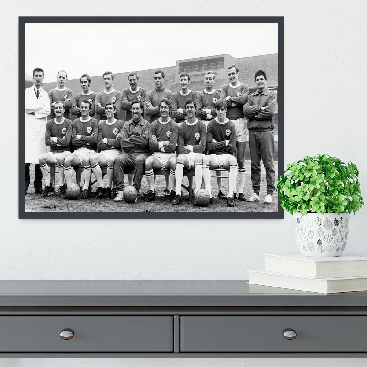 Leicester City Football Club Team Photo 1969 Framed Print - Canvas Art Rocks - 2