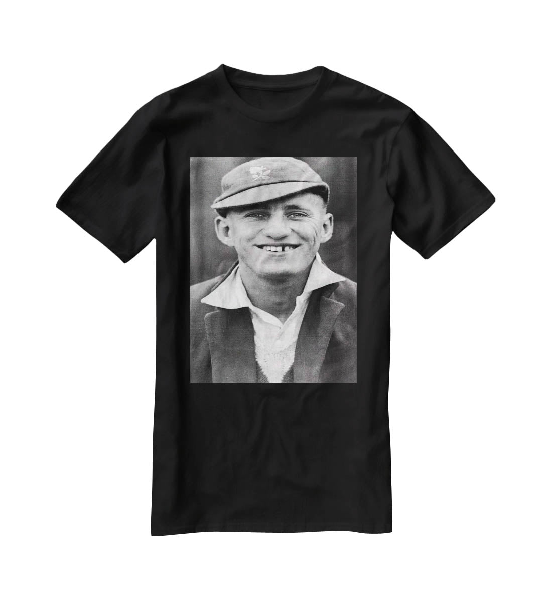 Len Hutton cricketer T-Shirt - Canvas Art Rocks - 1