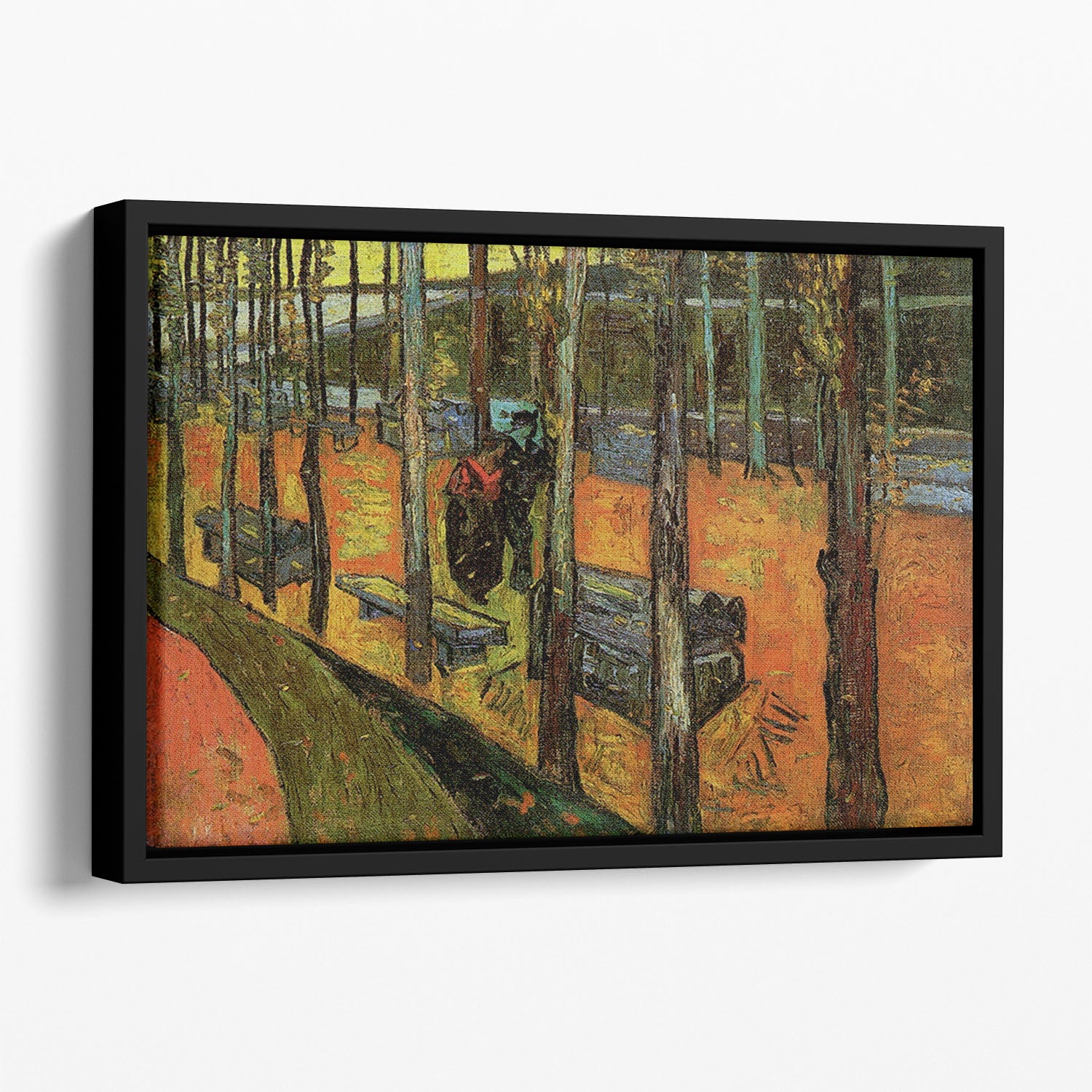 Les Alyscamps 2 by Van Gogh Floating Framed Canvas