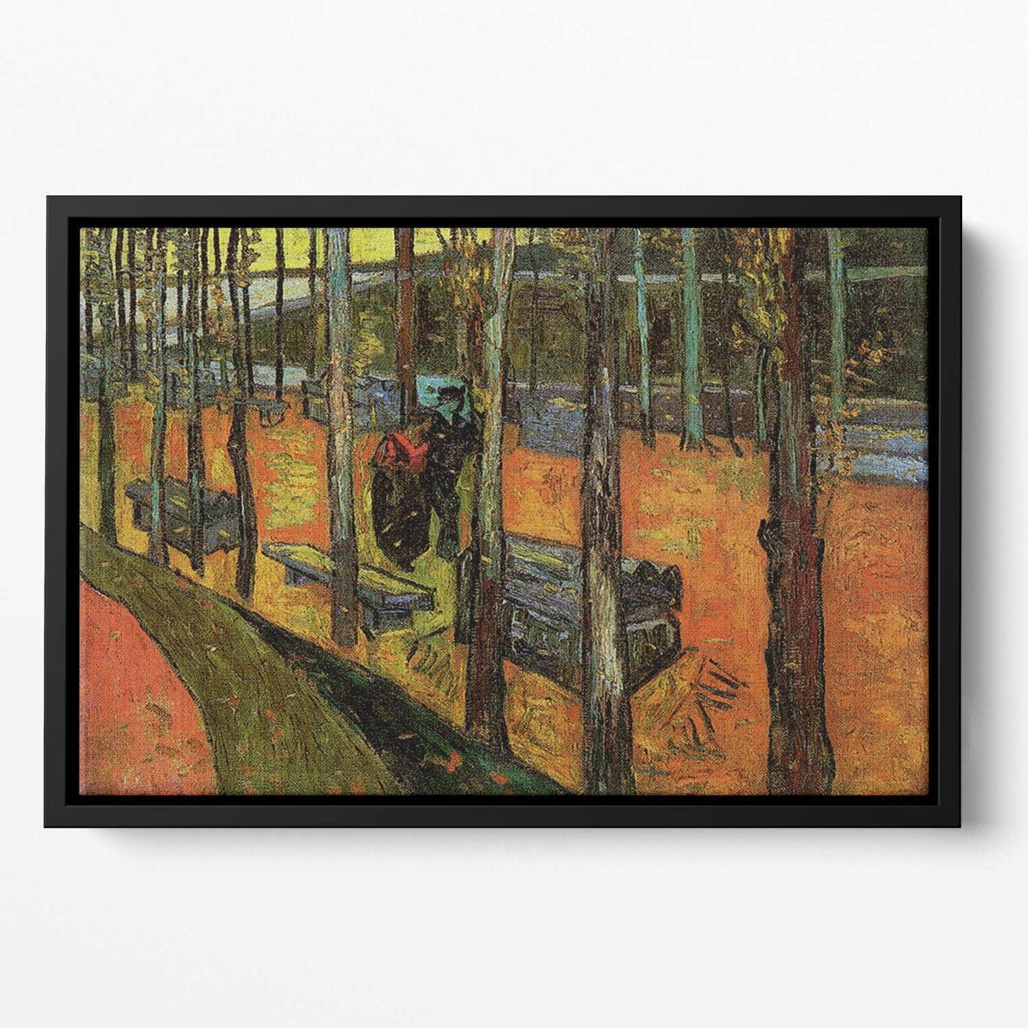 Les Alyscamps 2 by Van Gogh Floating Framed Canvas