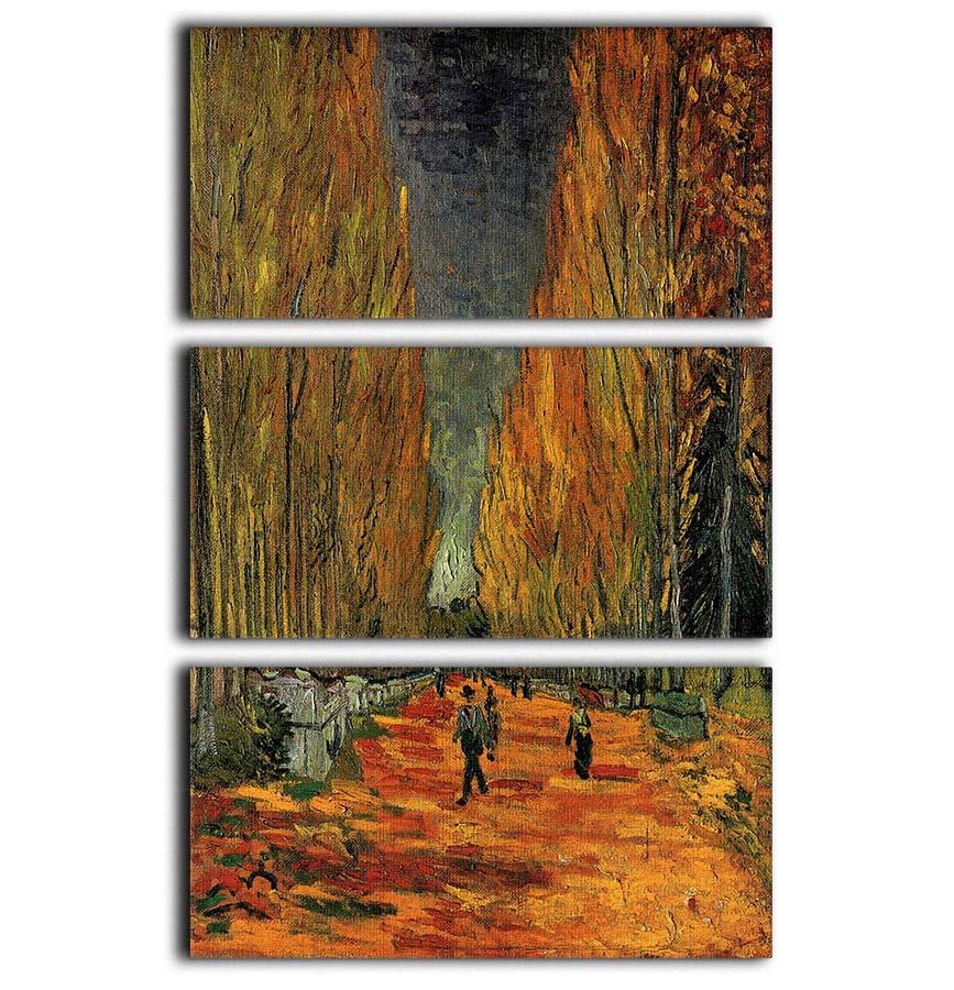 Les Alyscamps 3 by Van Gogh 3 Split Panel Canvas Print - Canvas Art Rocks - 1