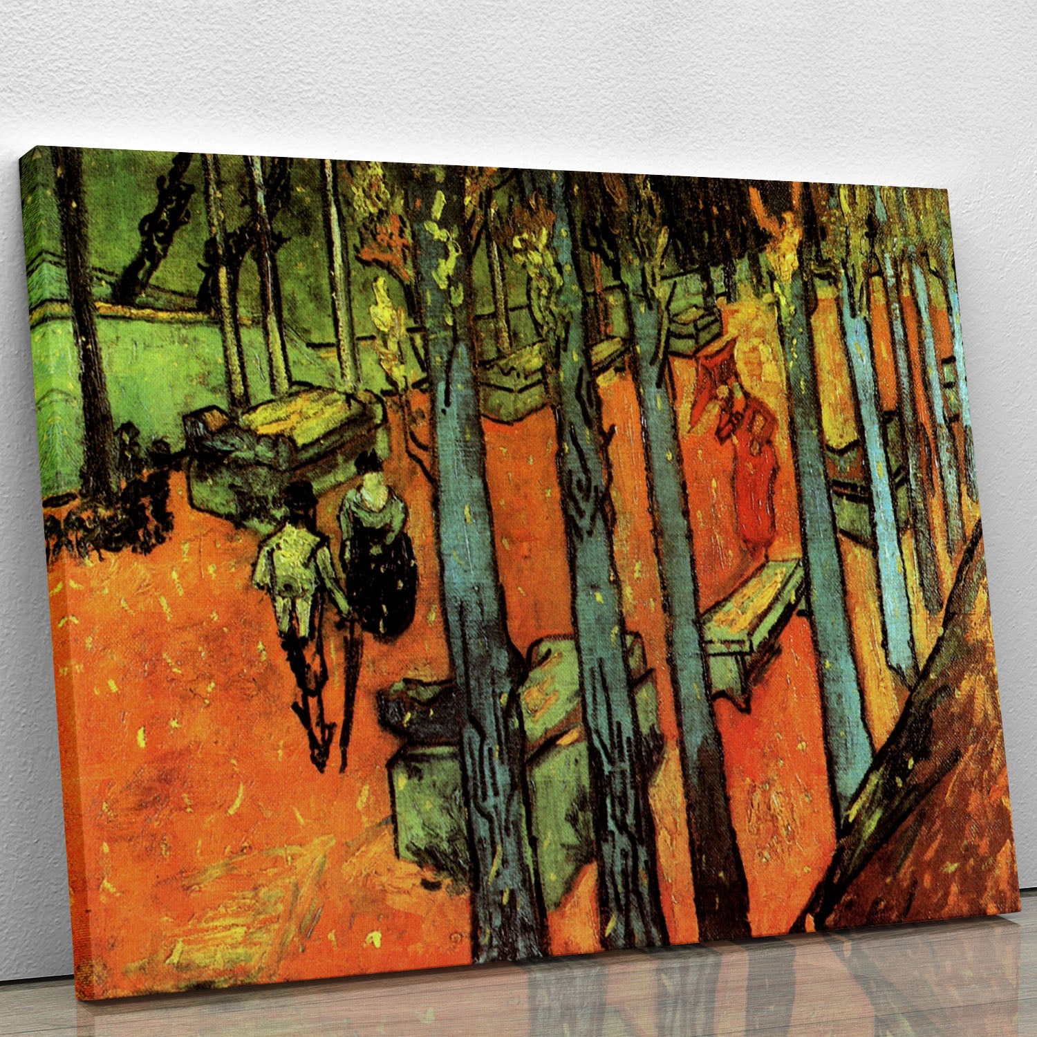 Les Alyscamps Falling Autumn Leaves by Van Gogh Canvas Print or Poster - Canvas Art Rocks - 1