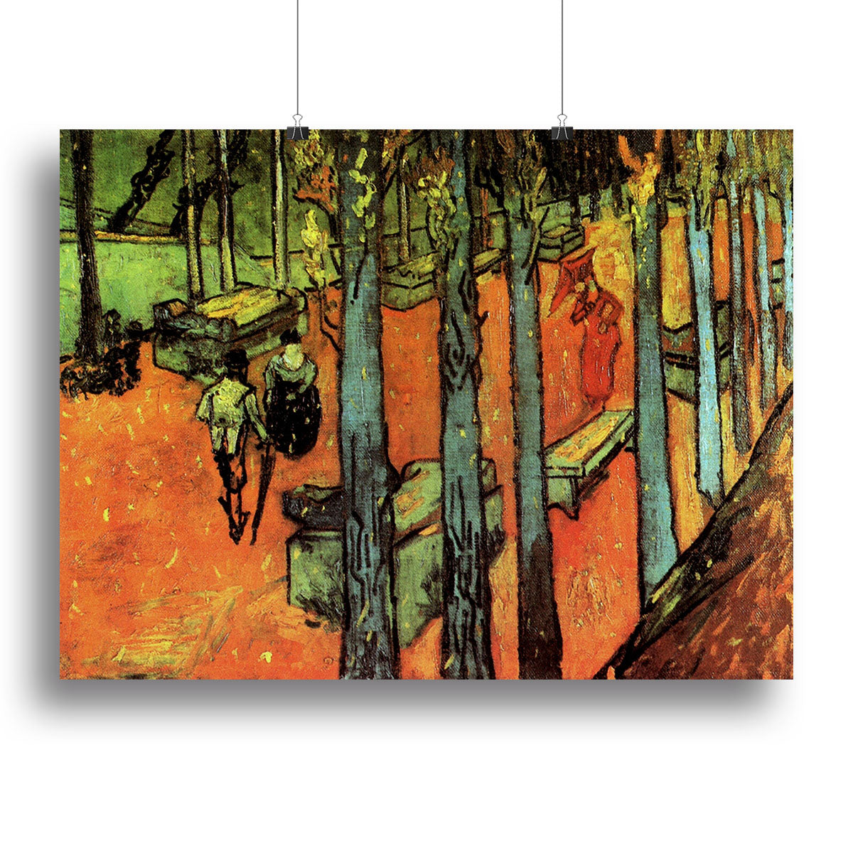 Les Alyscamps Falling Autumn Leaves by Van Gogh Canvas Print or Poster - Canvas Art Rocks - 2