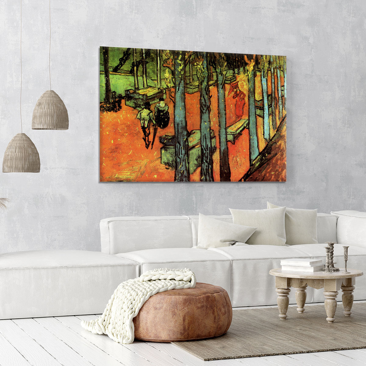 Les Alyscamps Falling Autumn Leaves by Van Gogh Canvas Print or Poster - Canvas Art Rocks - 6