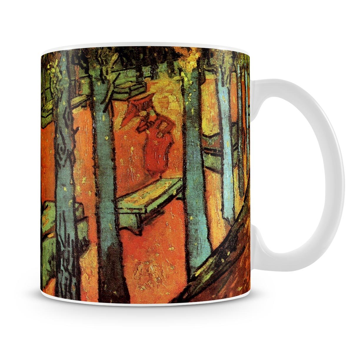Les Alyscamps Falling Autumn Leaves by Van Gogh Mug - Canvas Art Rocks - 4