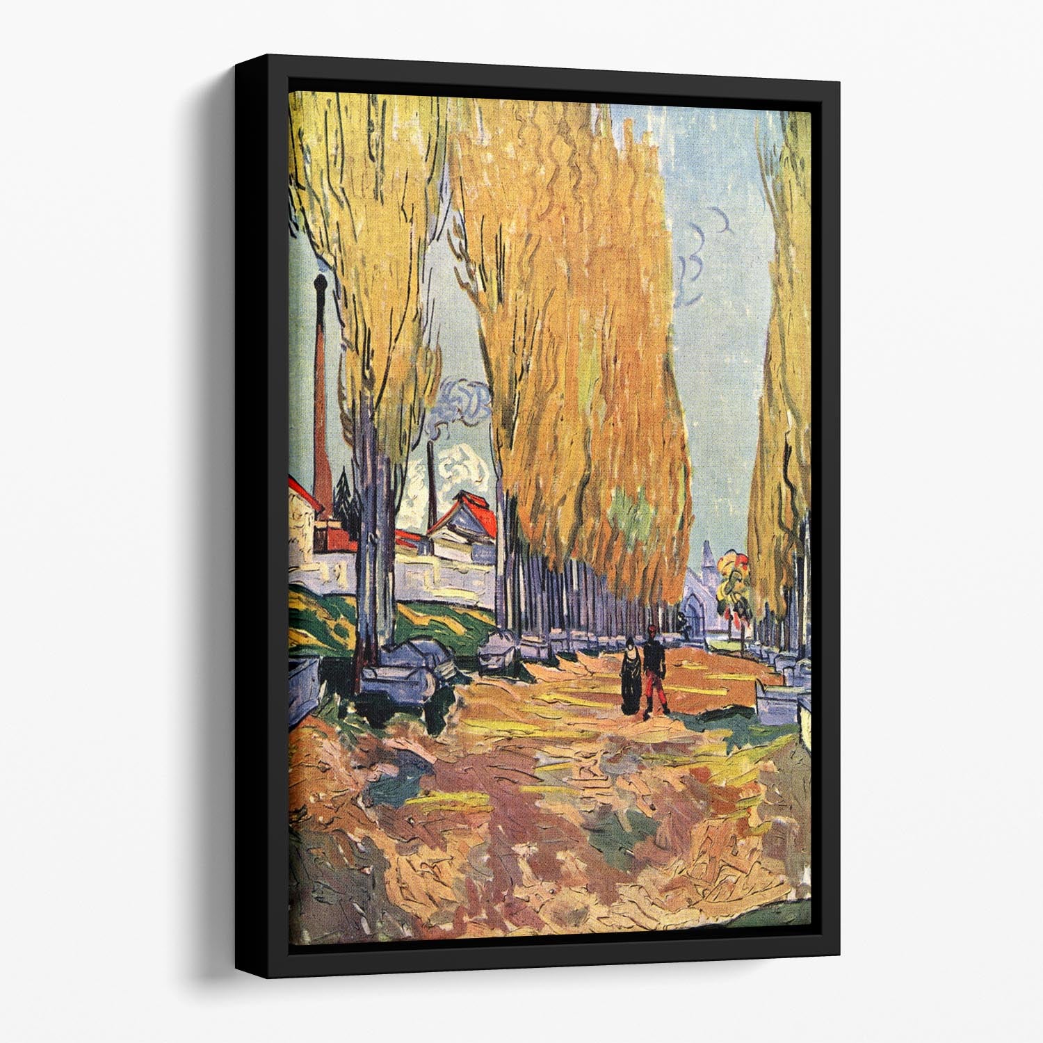 Les Alyscamps by Van Gogh Floating Framed Canvas