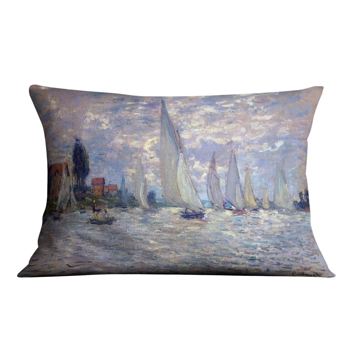 Les Barques by Monet Cushion