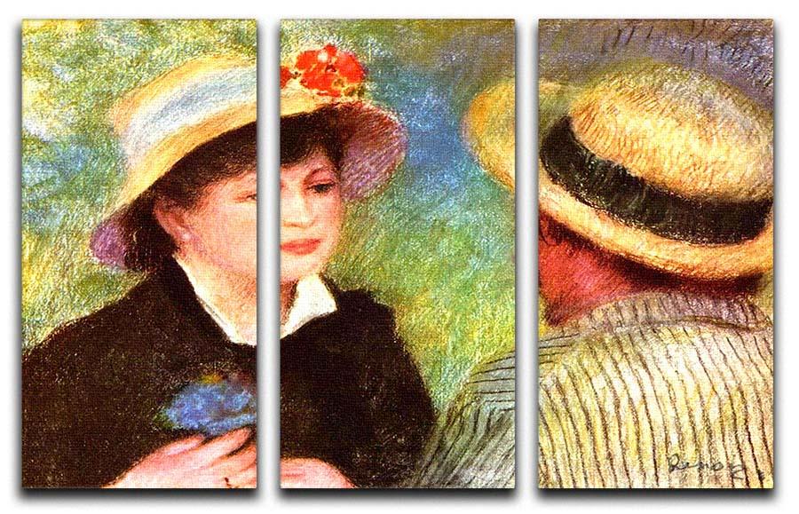 Les Canotiers by Renoir 3 Split Panel Canvas Print - Canvas Art Rocks - 1