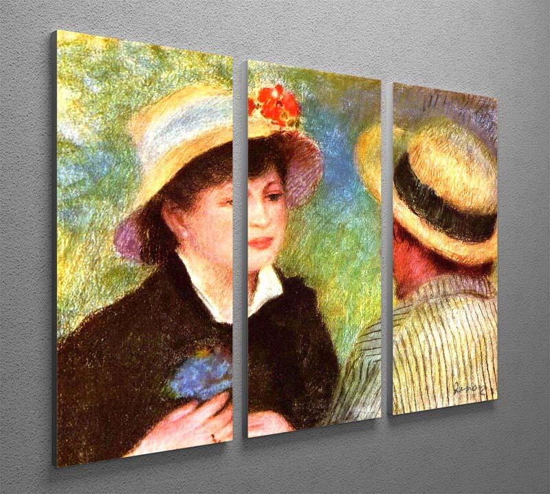 Les Canotiers by Renoir 3 Split Panel Canvas Print - Canvas Art Rocks - 2