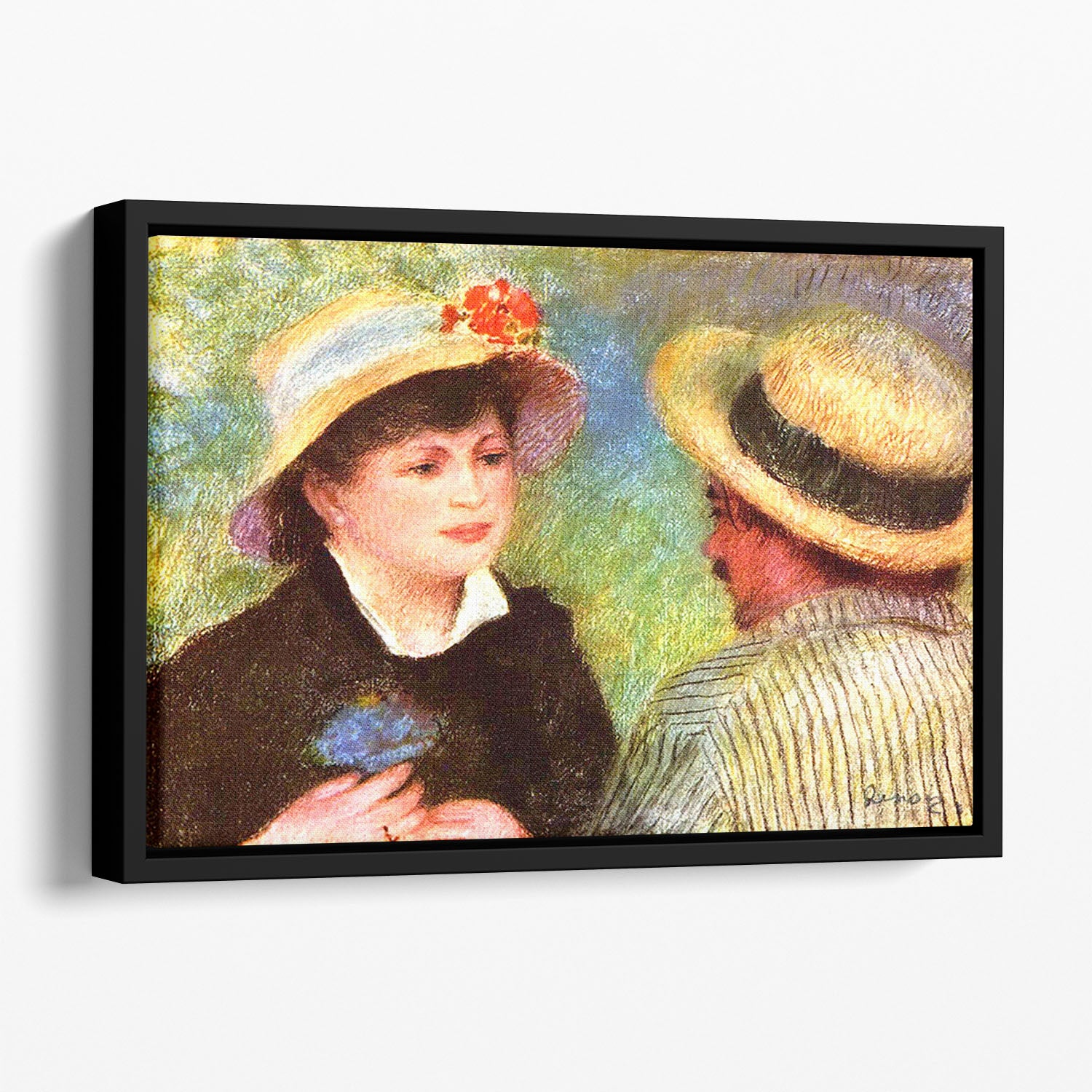 Les Canotiers by Renoir Floating Framed Canvas