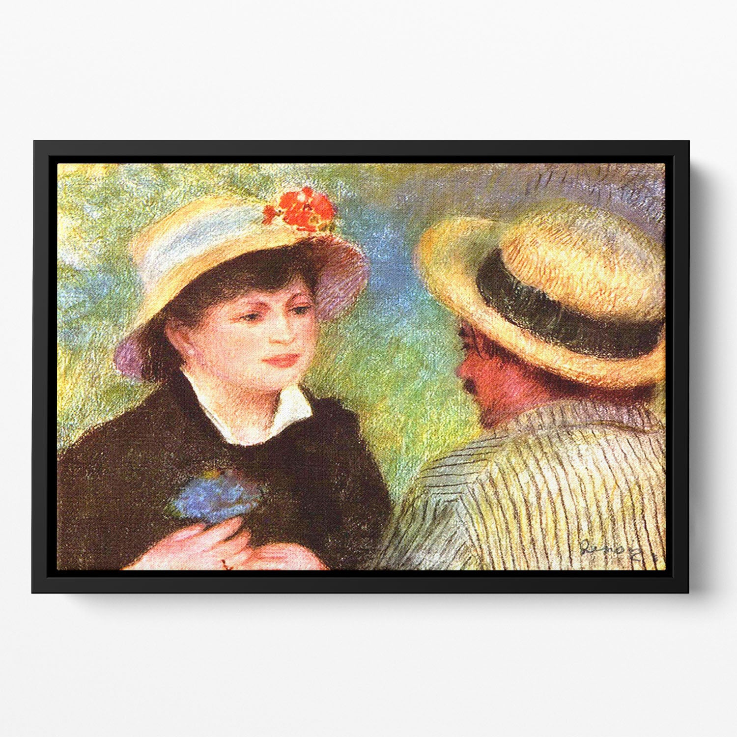 Les Canotiers by Renoir Floating Framed Canvas