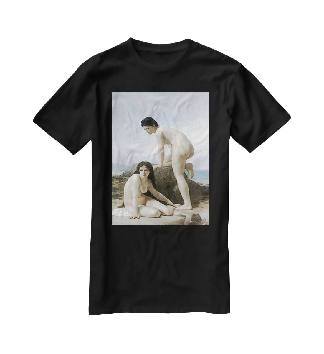 Les Deux Baigneuses By Bouguereau T-Shirt - Canvas Art Rocks - 1