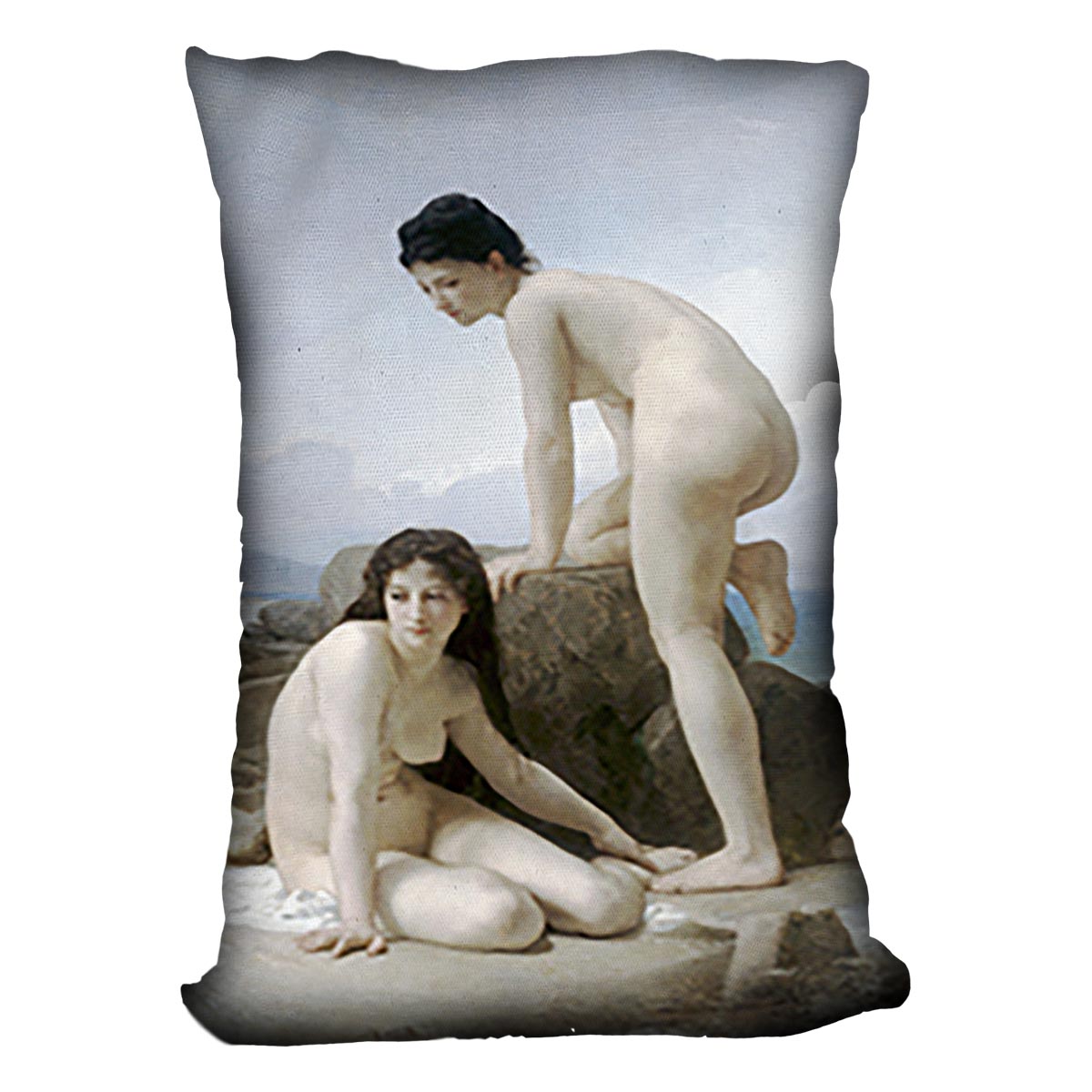 Les Deux Baigneuses By Bouguereau Cushion