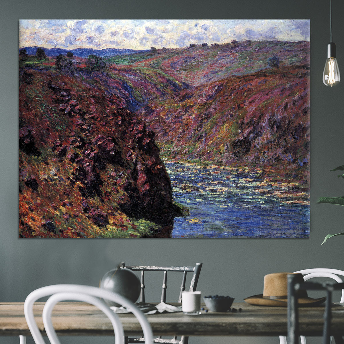 Les Eaux Semblantes in the sunlight by Monet Canvas Print or Poster - Canvas Art Rocks - 3