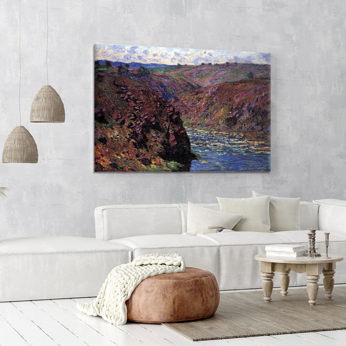 Les Eaux Semblantes in the sunlight by Monet Canvas Print or Poster - Canvas Art Rocks - 6
