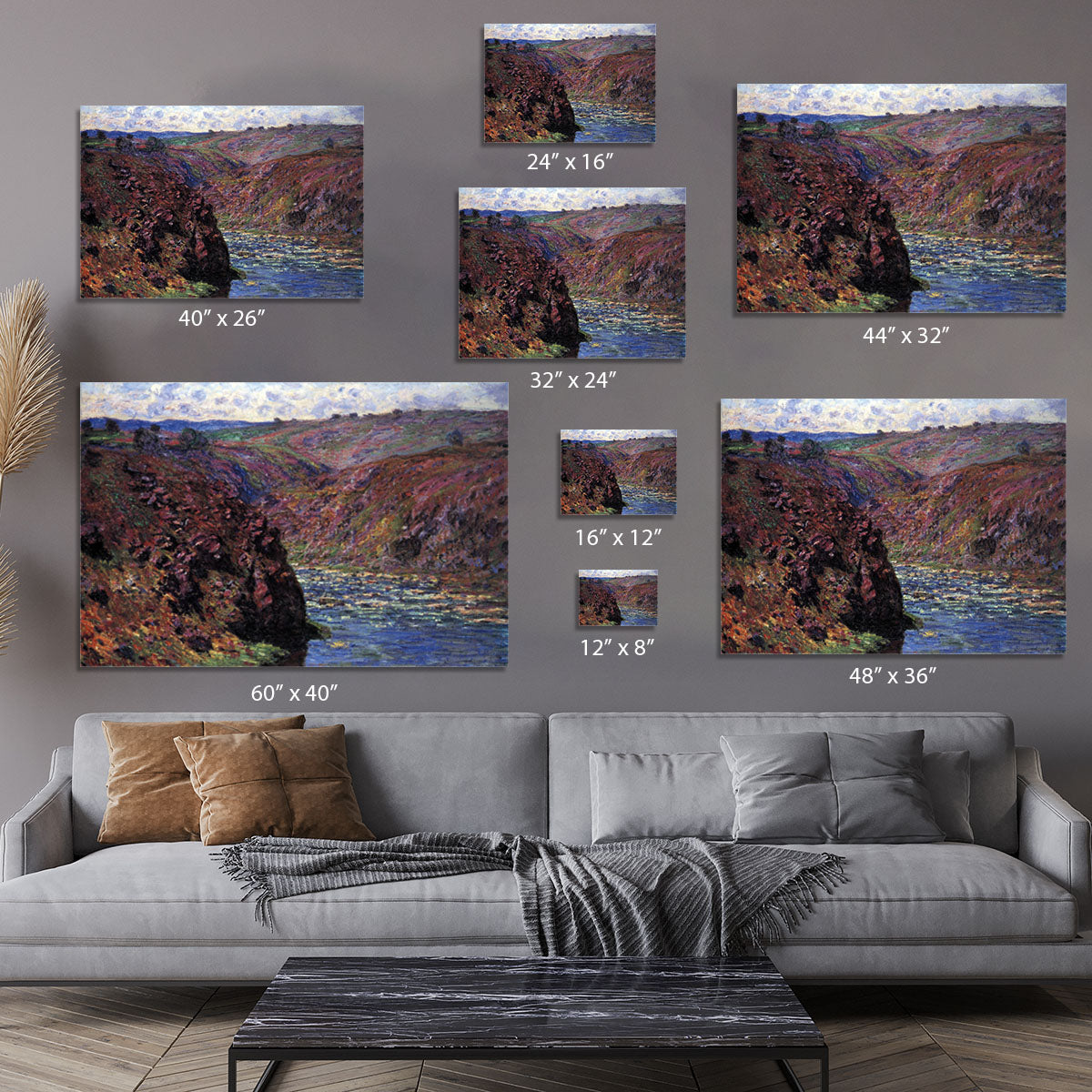 Les Eaux Semblantes in the sunlight by Monet Canvas Print or Poster - Canvas Art Rocks - 7