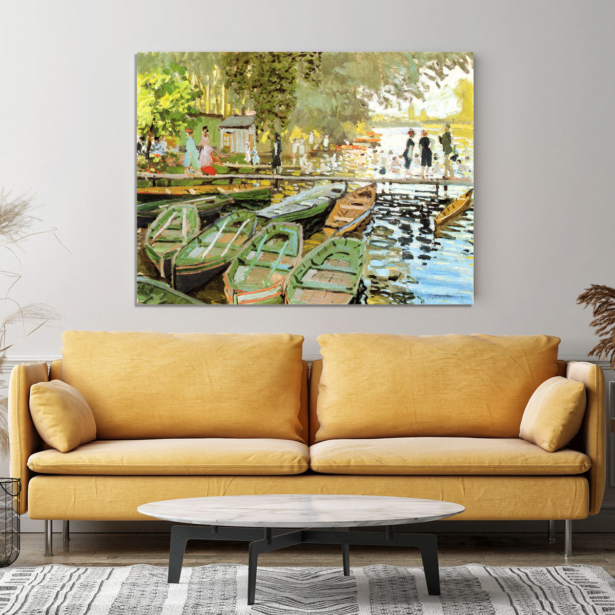 Les bain de la Grenouillere by Monet Canvas Print or Poster - Canvas Art Rocks - 4