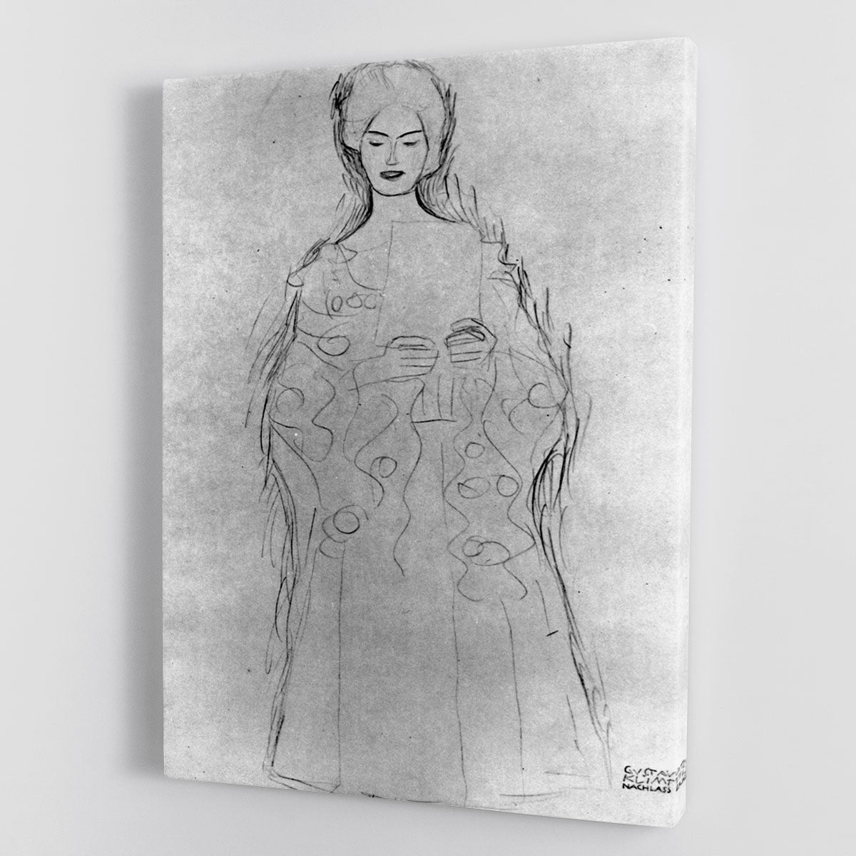 Lesendes girls II by Klimt Canvas Print or Poster - Canvas Art Rocks - 1
