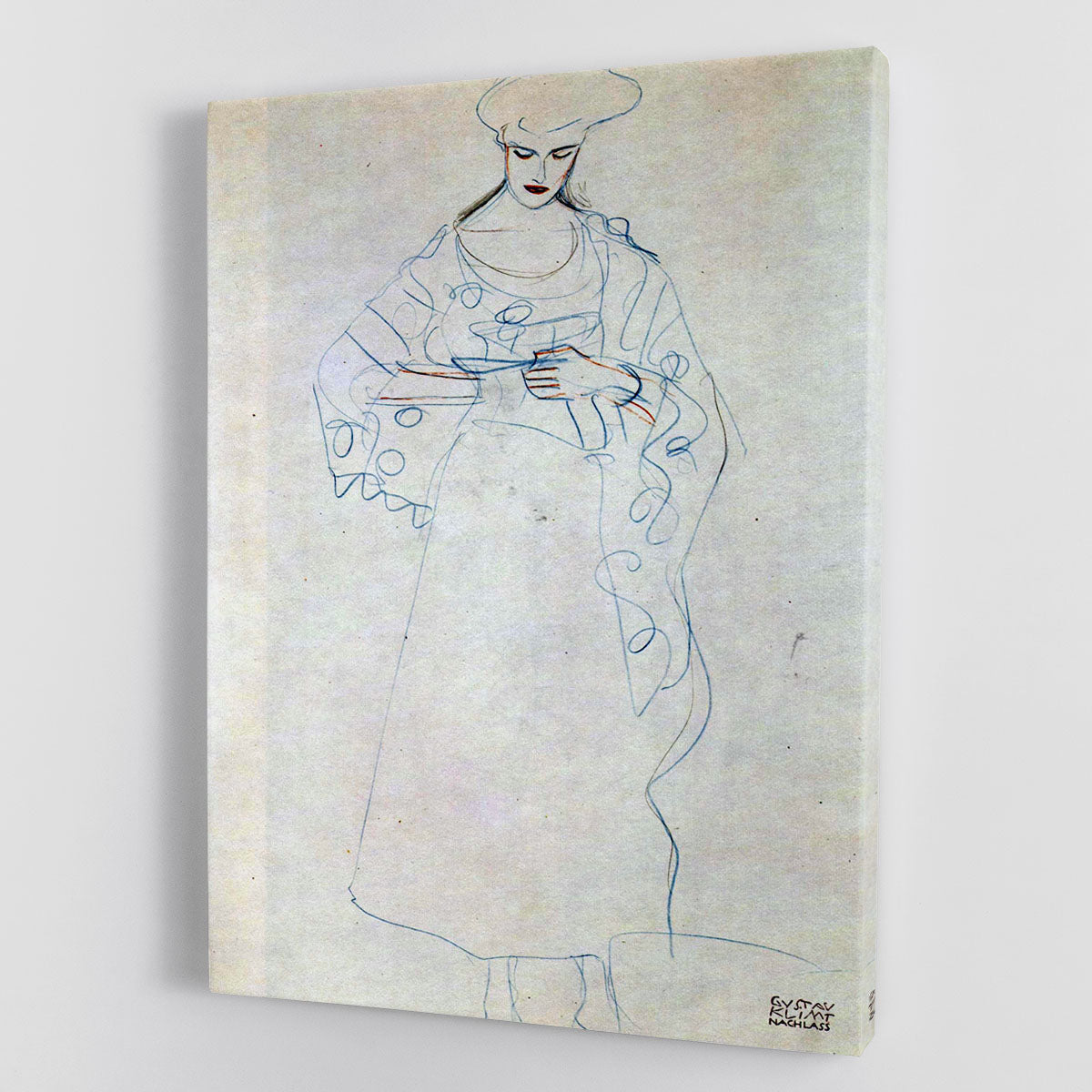 Lesendes girls by Klimt Canvas Print or Poster - Canvas Art Rocks - 1