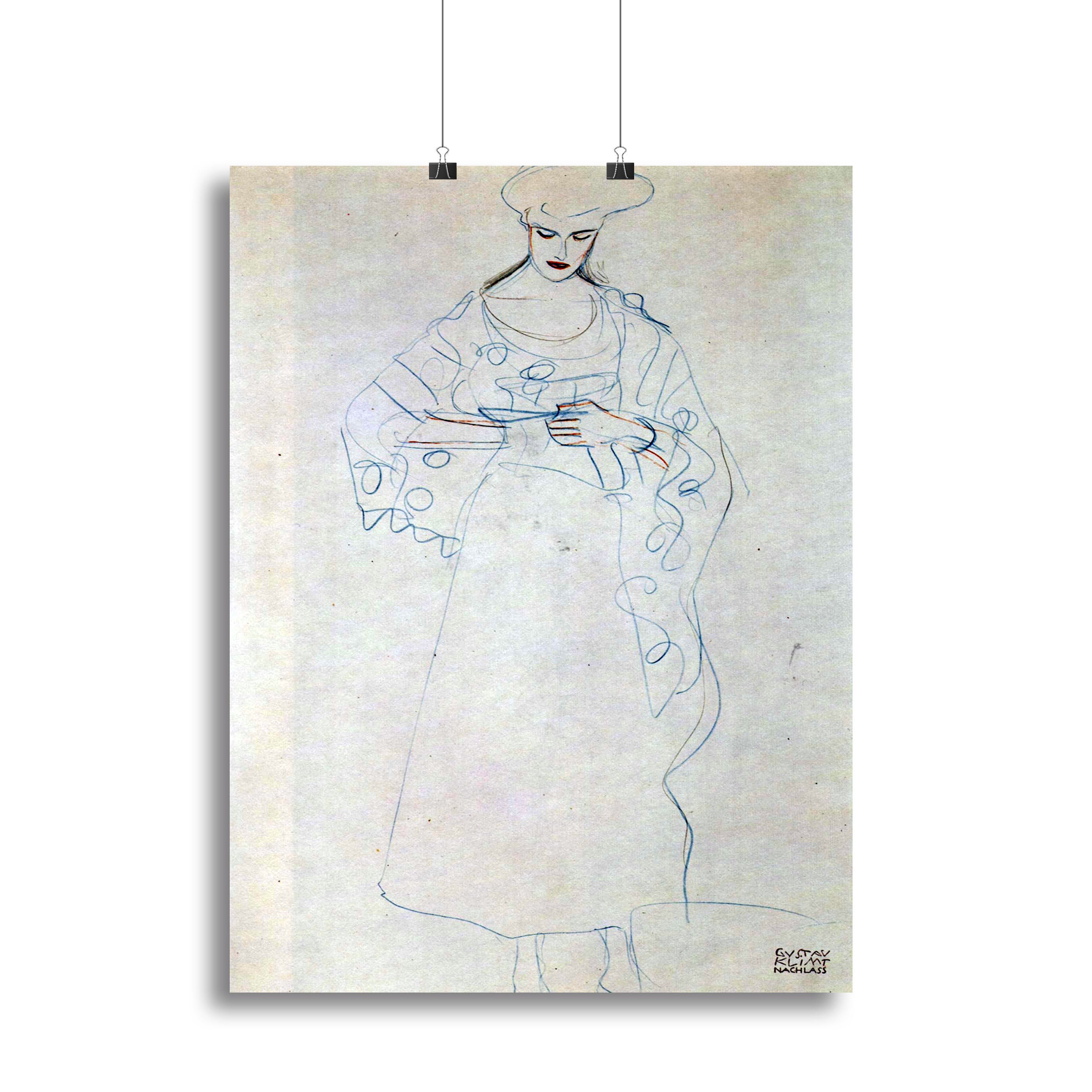 Lesendes girls by Klimt Canvas Print or Poster - Canvas Art Rocks - 2