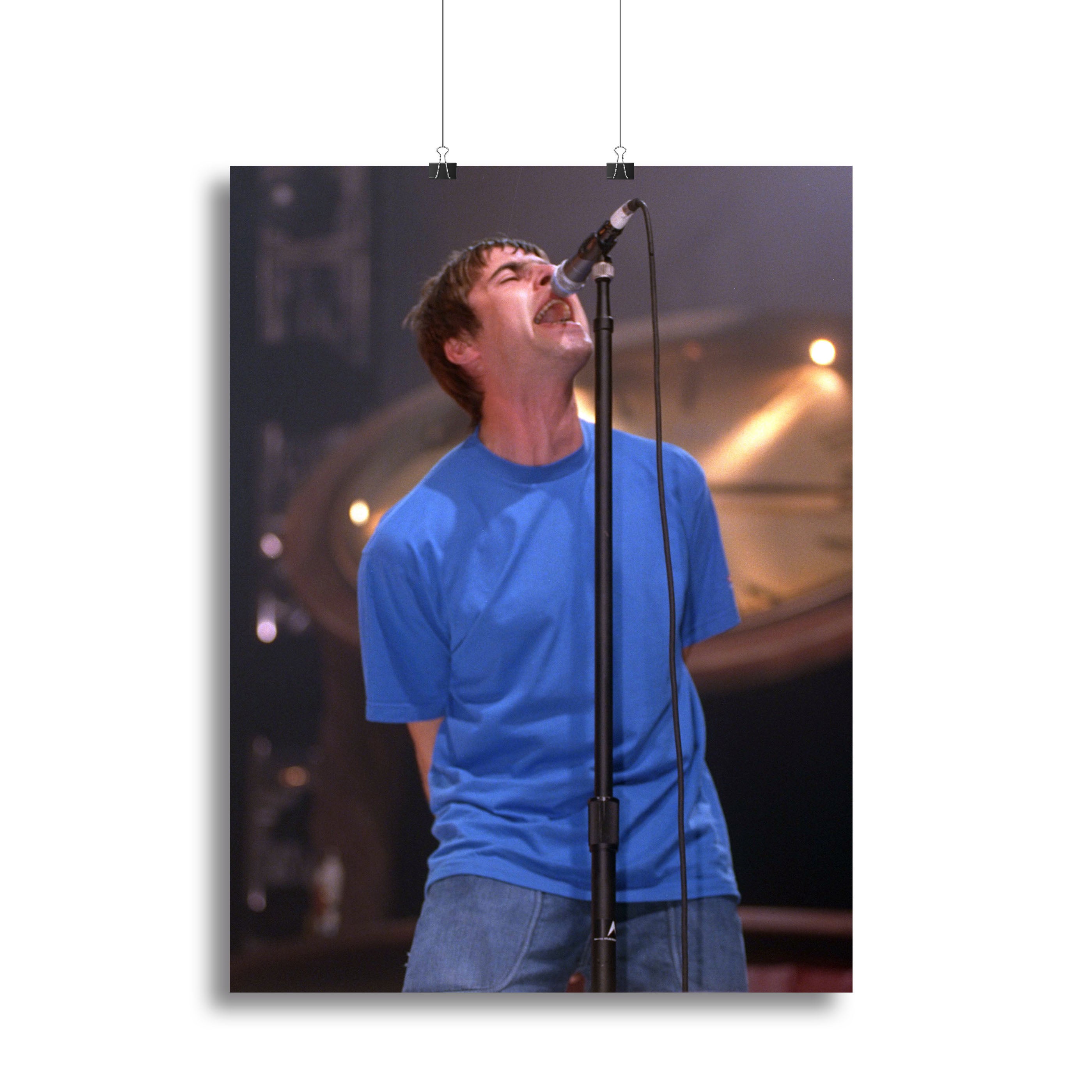 Liam Gallagher singing Canvas Print or Poster