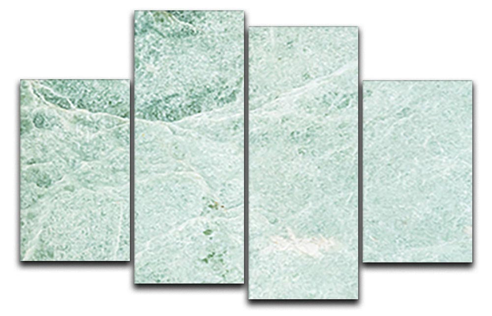 Light Green Cracked Marble 4 Split Panel Canvas - Canvas Art Rocks - 1