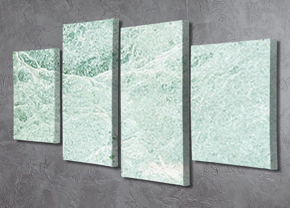 Light Green Cracked Marble 4 Split Panel Canvas - Canvas Art Rocks - 2