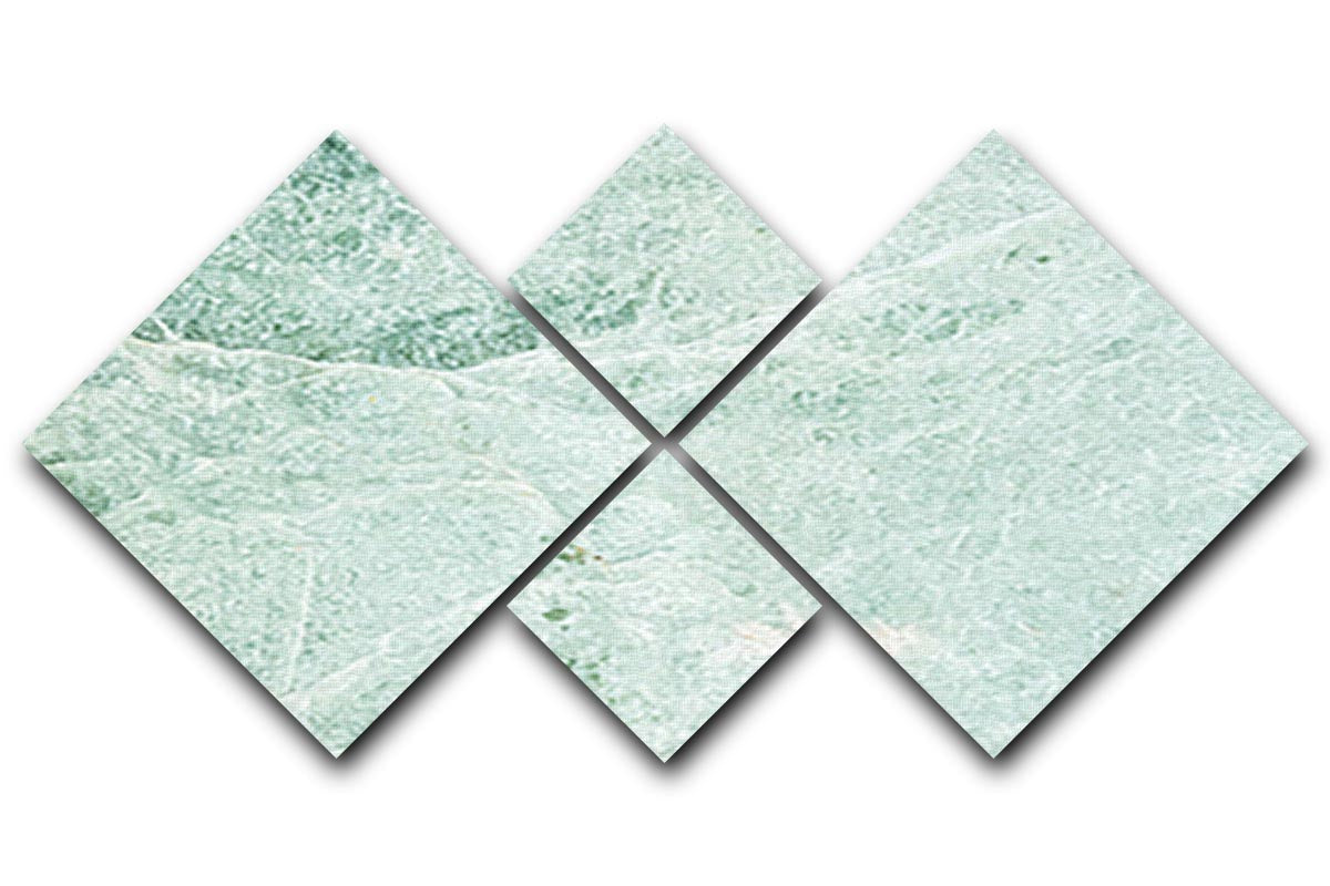 Light Green Cracked Marble 4 Square Multi Panel Canvas - Canvas Art Rocks - 1