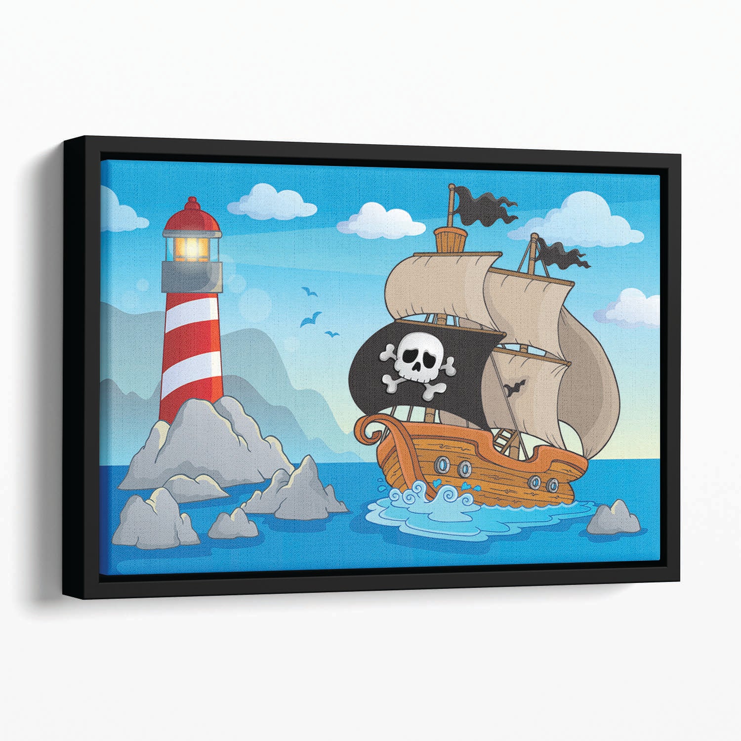 Lighthouse theme image 5 Floating Framed Canvas