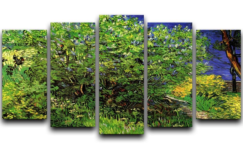 Lilacs by Van Gogh 5 Split Panel Canvas  - Canvas Art Rocks - 1