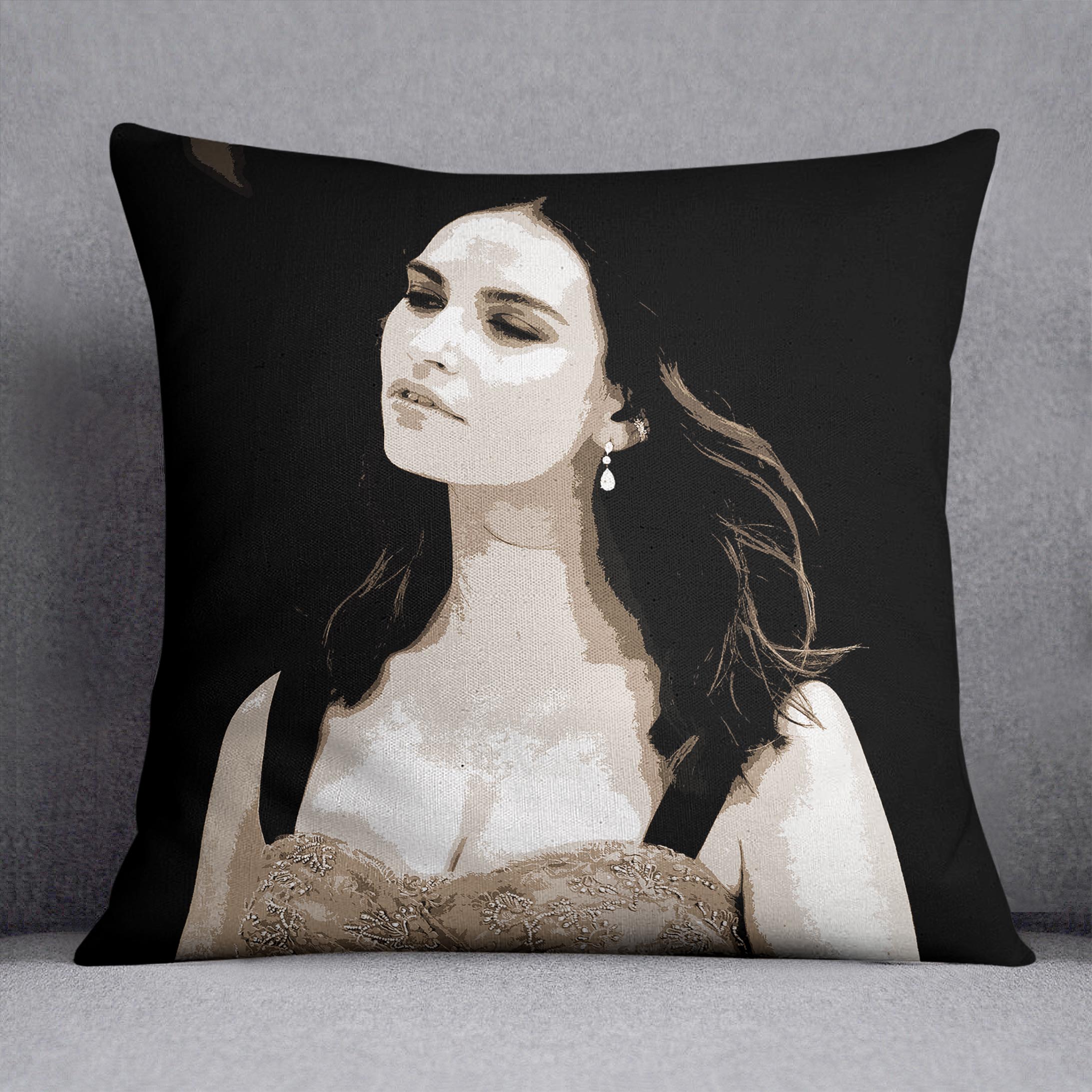 Lily James Baby Driver Pop Art Cushion