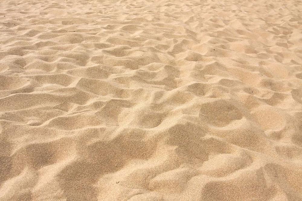 Lines in the sand of a beach Wall Mural Wallpaper - Canvas Art Rocks - 1