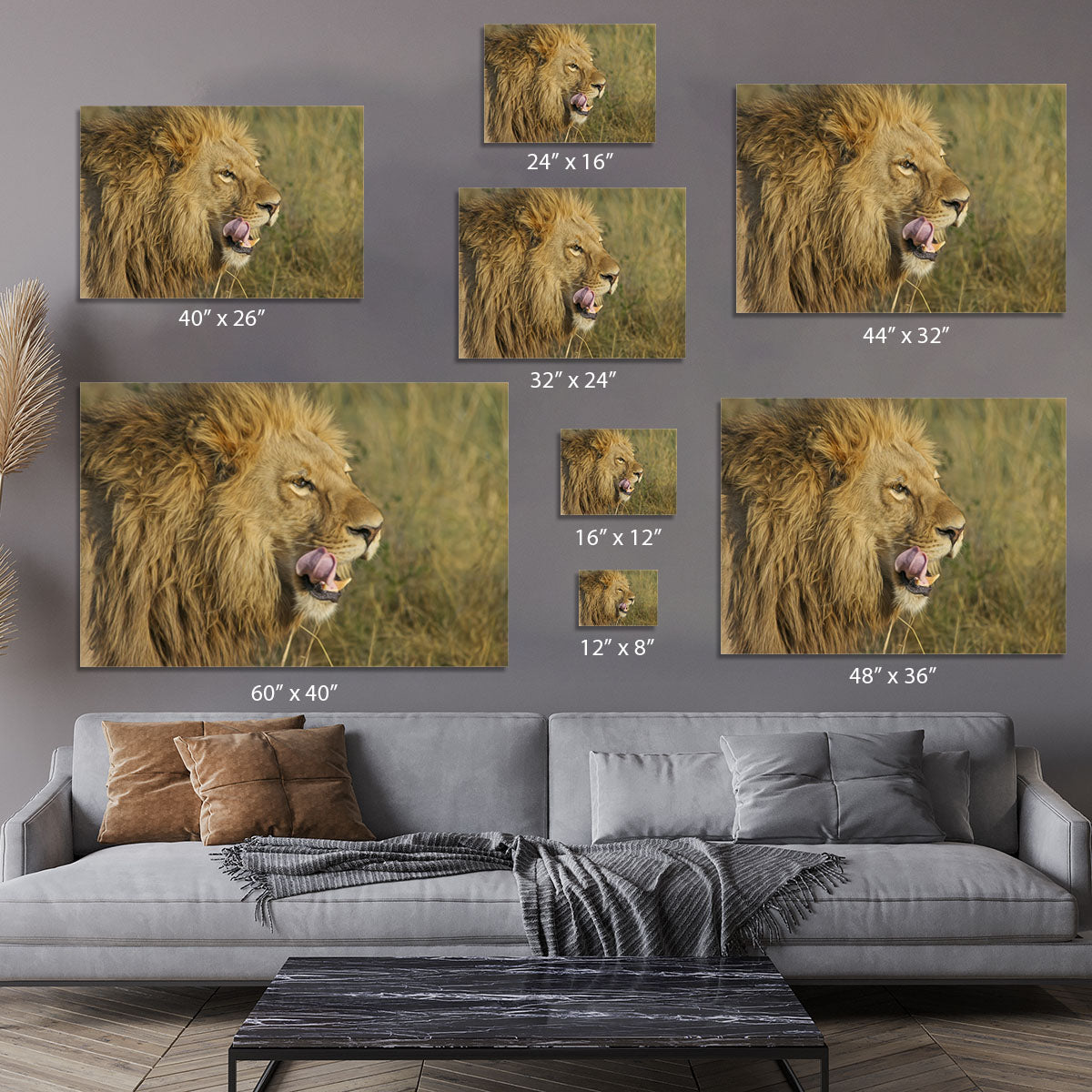 Lion Head Canvas Print or Poster - Canvas Art Rocks - 7