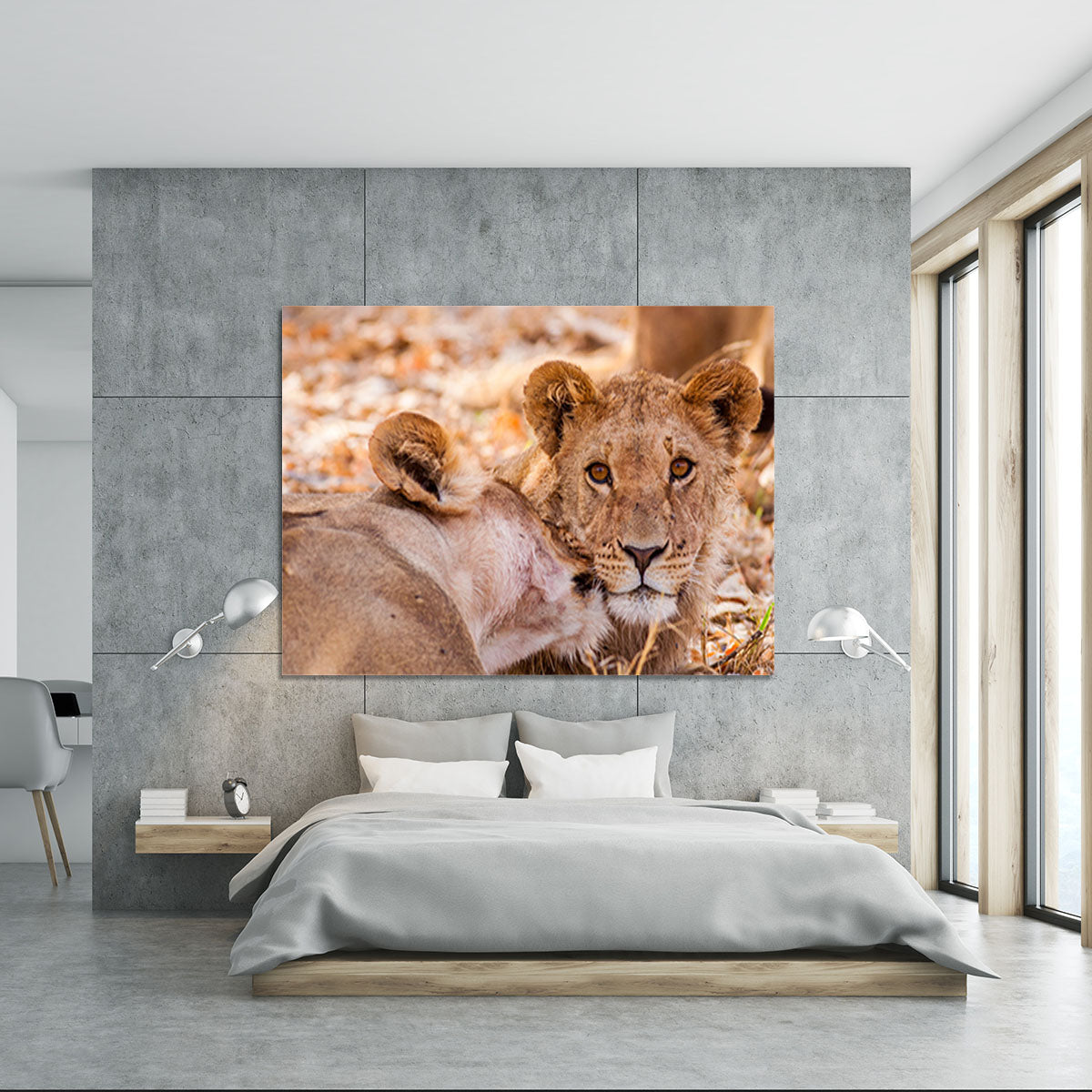 Lion cub and mother Canvas Print or Poster - Canvas Art Rocks - 5