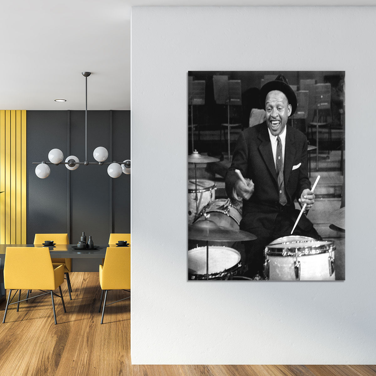 Lionel Hampton on the drums Canvas Print or Poster - Canvas Art Rocks - 4