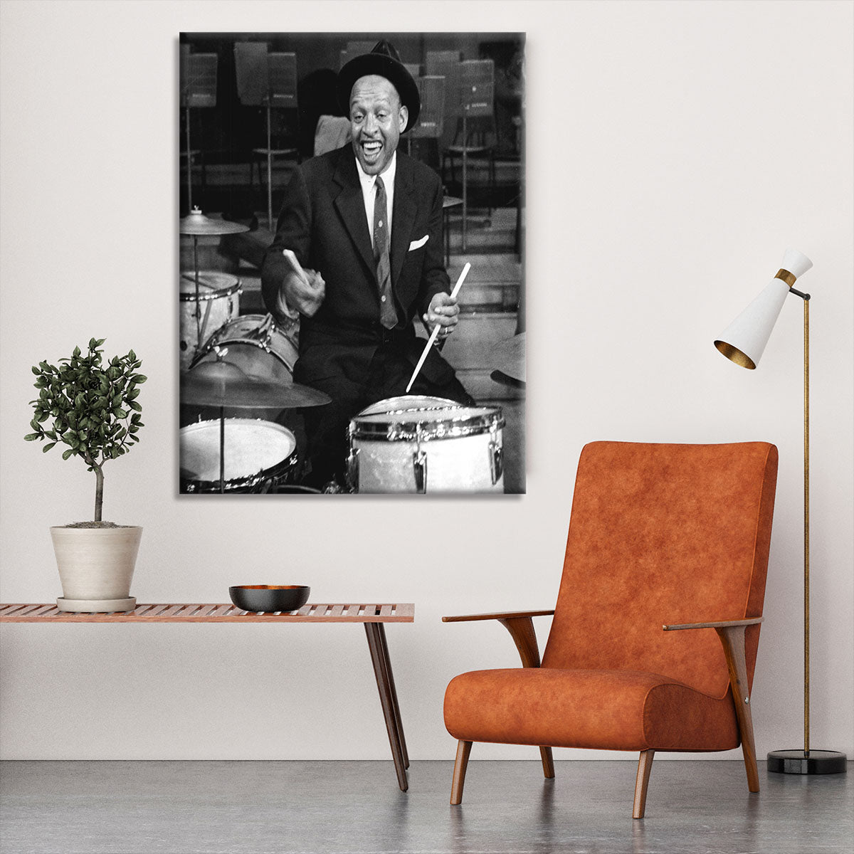 Lionel Hampton on the drums Canvas Print or Poster - Canvas Art Rocks - 6